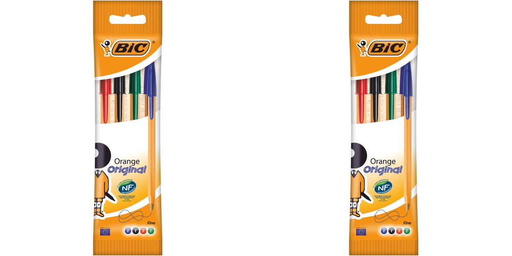 Bic/ Набор ручек шариковых неавтоматических Orange, 4 цвета, 2 шт  #1