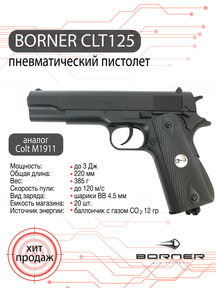 Пневматический пистолет Borner CLT 125 #1