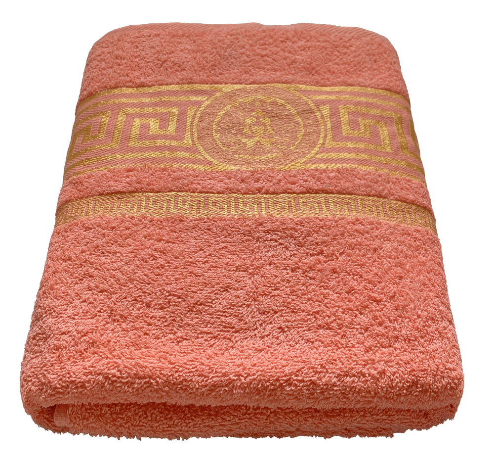 Вышневолоцкий текстиль Полотенце банное, Хлопок, 70x130 см, светло-розовый  #1