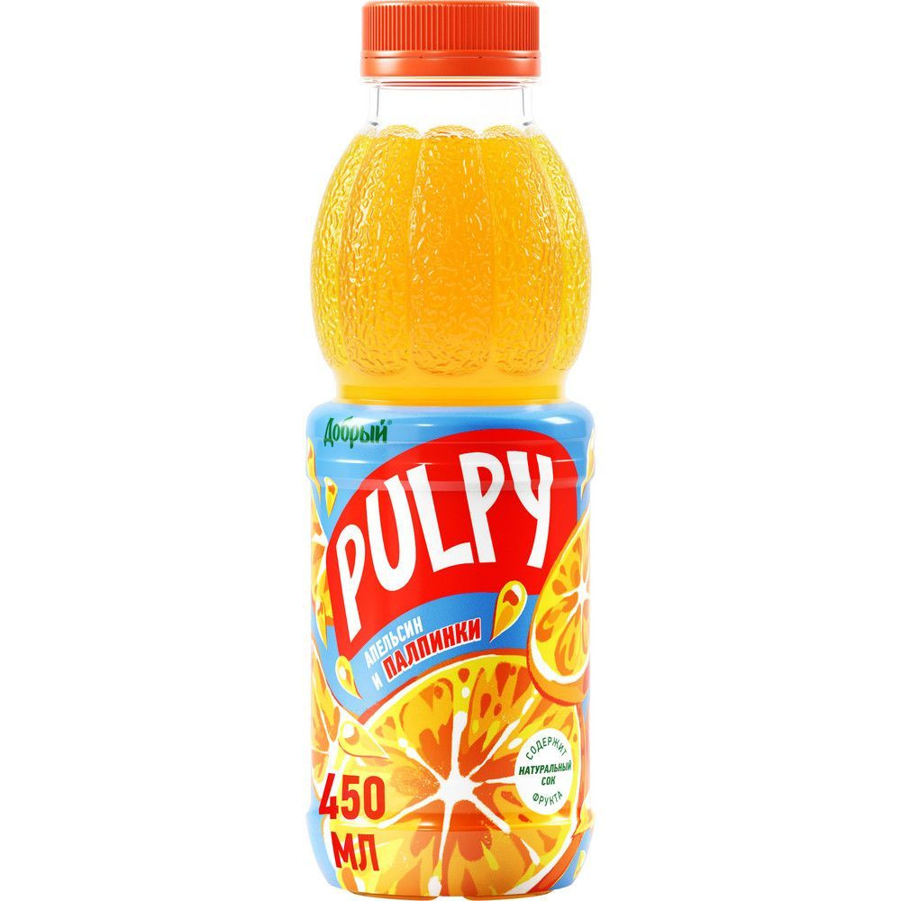 Напиток сокосодержащий Добрый Pulpy апельсиновый неосветленный 0,45 л  #1