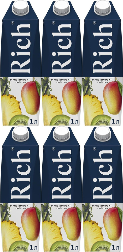 Сок Rich мультифрукт восстановленный, комплект: 6 упаковок по 1 л  #1