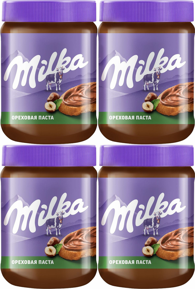 Паста Milka шоколадно-ореховая, комплект: 4 упаковки по 350 г  #1