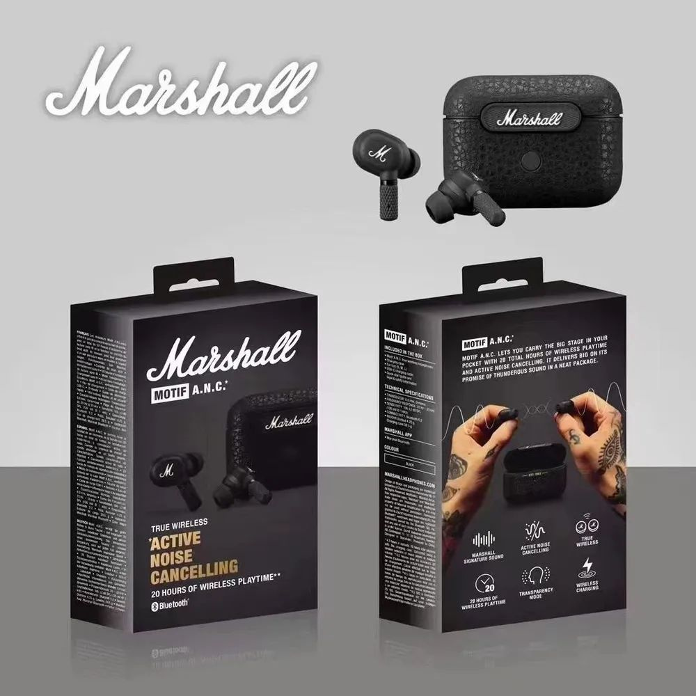 Микронаушник Marshall наушники беспроводной TWS Motif ANC Bluetooth ...
