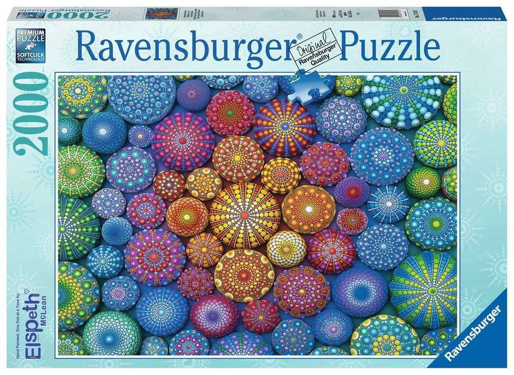 Пазл Ravensburger 2000 Радужные мандалы, арт.17134 #1