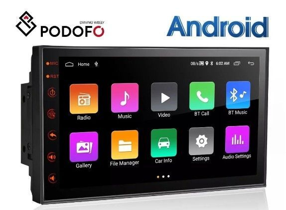 Car Android Player Автомагнитола, диагональ: 7", 2 DIN, 2ГБ/32ГБ #1