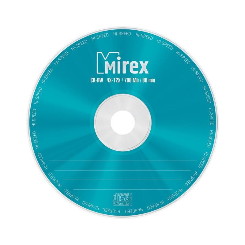 Mirex Диск для записи CD-RW, 700 МБ, 10 шт - купить с доставкой по ...