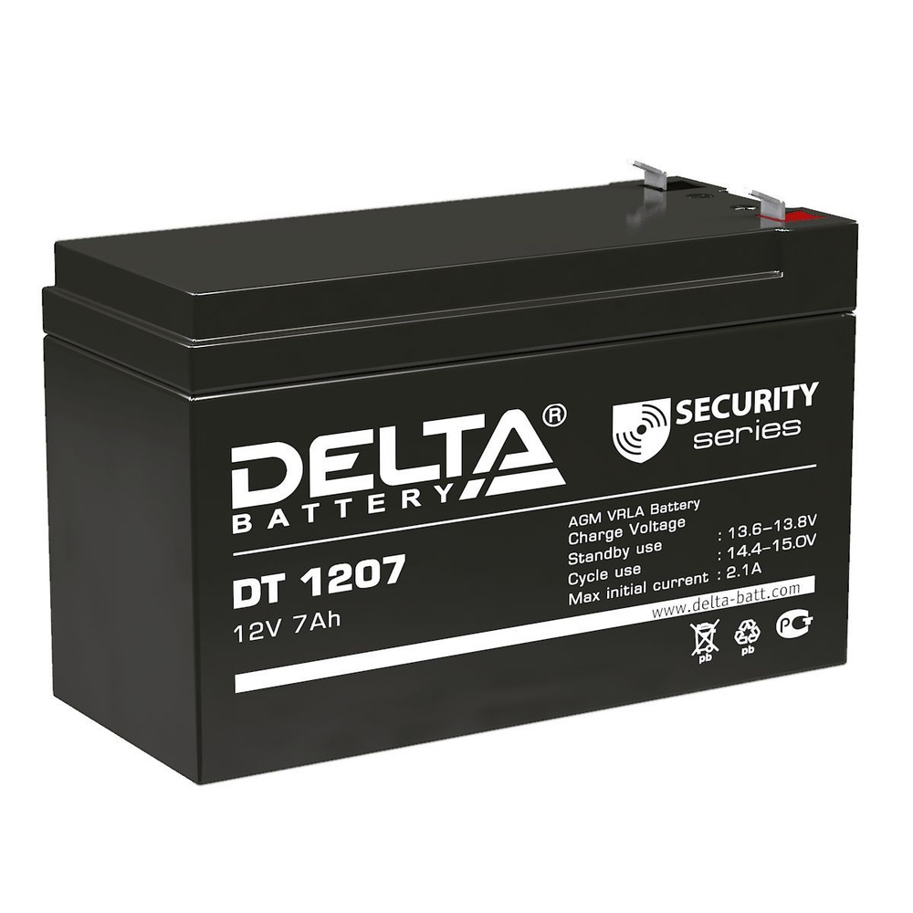 Аккумулятор Delta DT 1207 12В 7Ач / Аккумулятор для детского электромобиля,  мотоцикла, эхолота, фонарика, ОПС, для пожарной сигнализации, для охранной  сигнализации - купить с доставкой по выгодным ценам в интернет-магазине  OZON (1538150068)