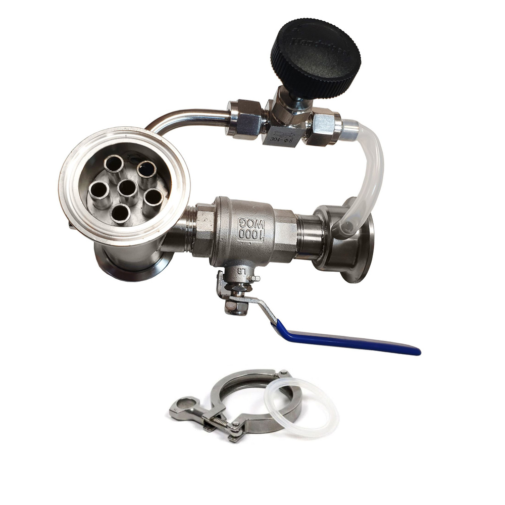 Узел отбора универсальный по пару и жидкости на 1,5 дюйма с хомутом и ...