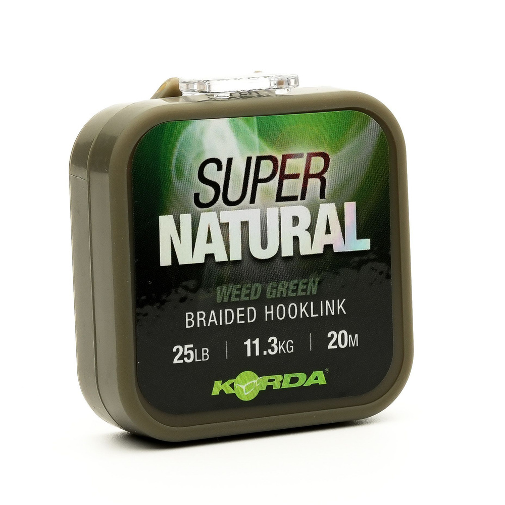 Поводковый материал Korda Super Natural 25lb Weed Green (20m) / для ...