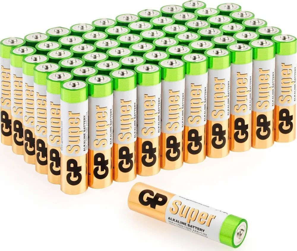 Батарейки щелочные, тип AAA, LR03, 1.5В, 60 шт (Мизинчиковые) - купить ...