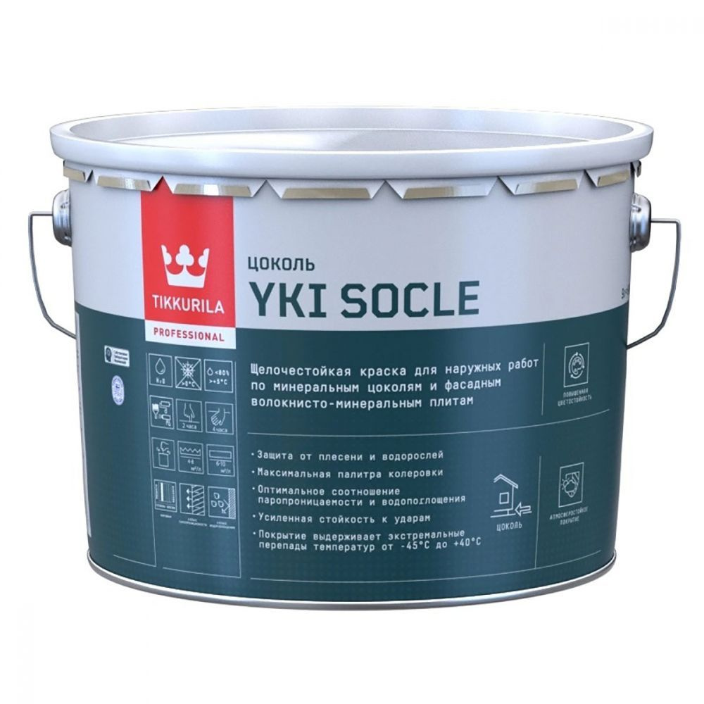 Краска Tikkurila yki socle Гладкая -  в е  по .