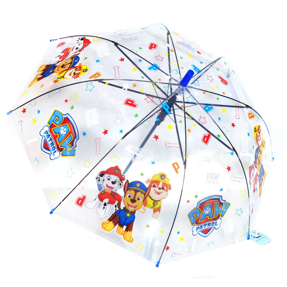 Зонт детский Щенячий патруль, синий, со свистком #1