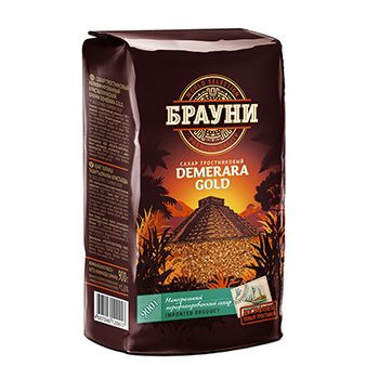 Сахар тростниковый коричневый светлый, Брауни , 900 г, Россия 1шт  #1