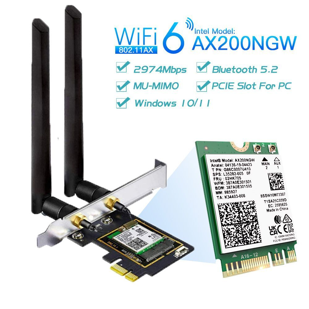Intel Wi-Fi-адаптер ax200 адаптеры - купить с доставкой по выгодным ...