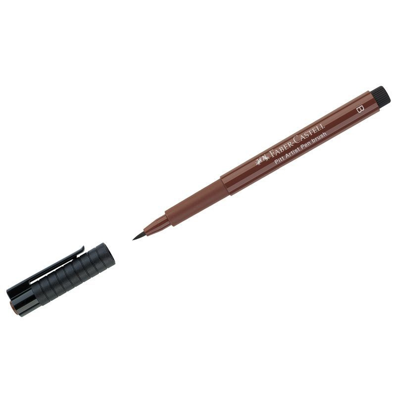 Ручка капиллярная Faber-Castell "Pitt Artist Pen Brush" цвет 169 красно-коричневая, пишущий узел "кисть" #1