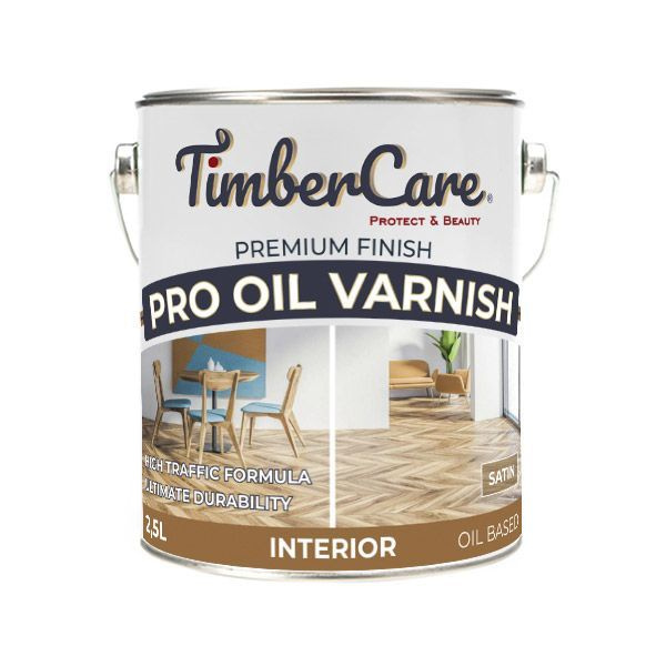 Лак профессиональный износостойкий TimberCare Pro Oil Varnish на масляной основе, быстросохнущий, полуглянцевый/semi-gloss, #1