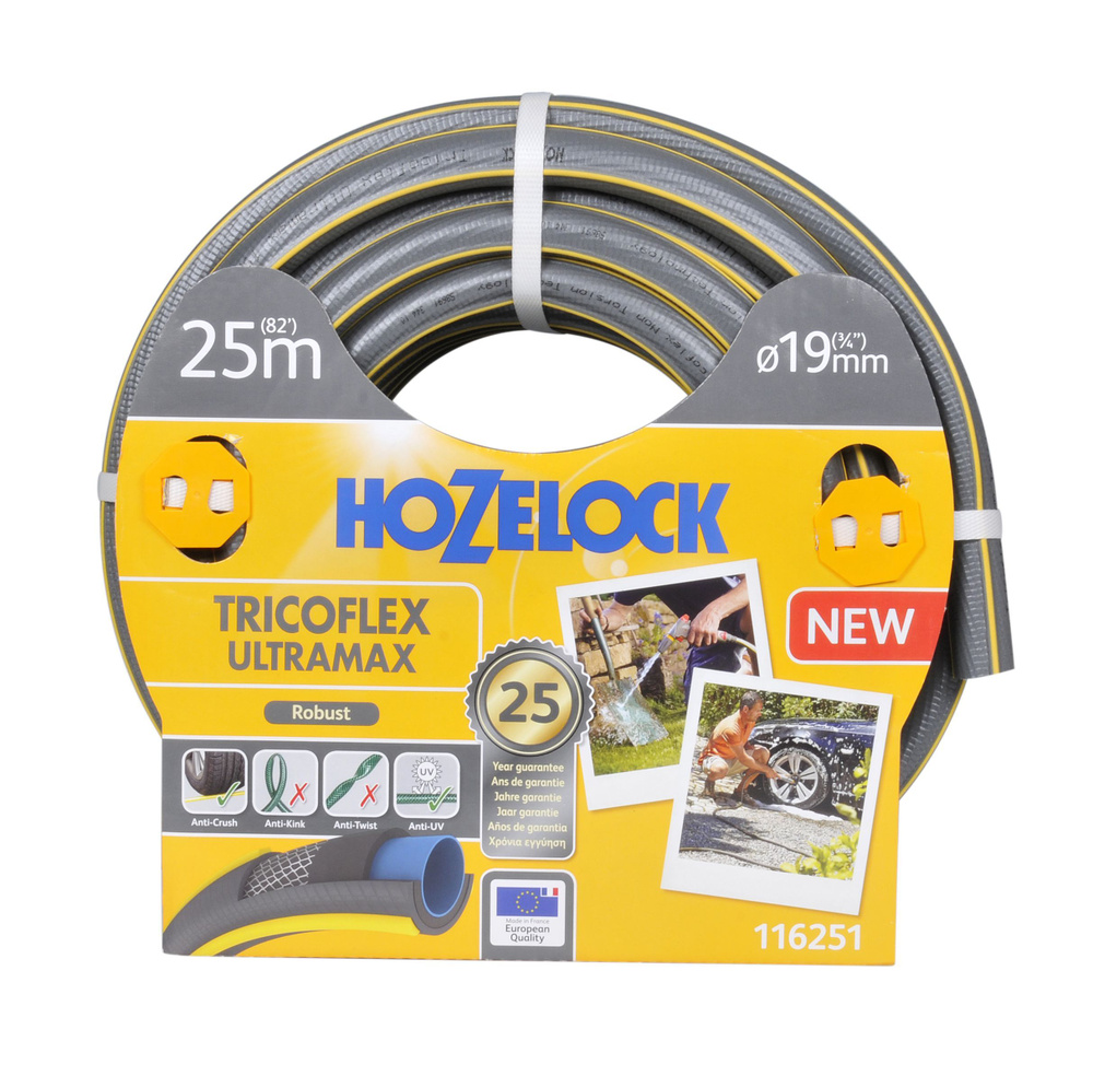 Шланг HoZelock 116251 поливочный садовый армированный ПВХ, 3/4", 25 м, 5 слоев / товары для дачи и сада #1