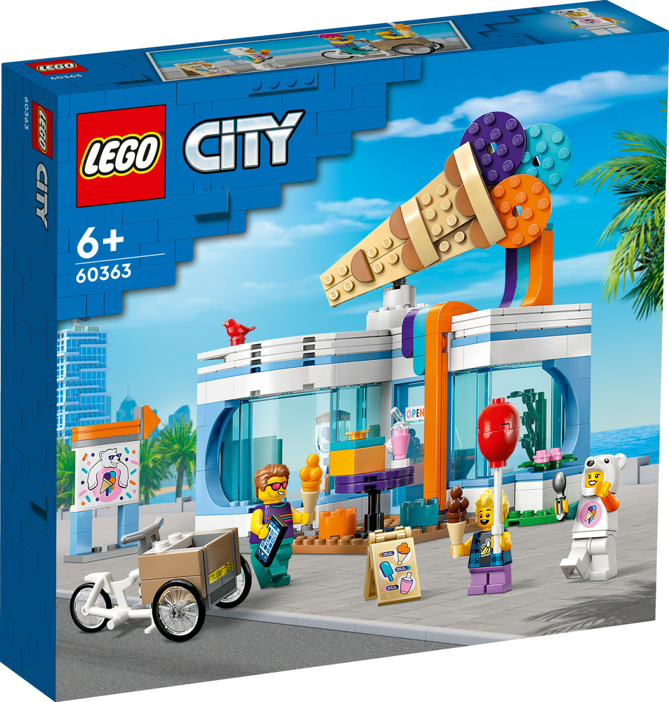 Конструктор LEGO City Town Магазин мороженого, 296 деталей, 6+, 60363