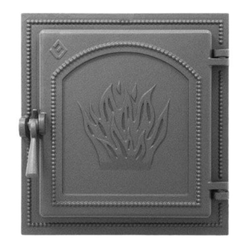 Дверца печная Везувий 271 глухая чугунная топочная (Антрацит) - купить ...
