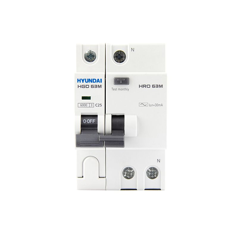 Дифференциальный автоматический выключатель HD Hyundai Electric HRO63M 1NG4C0000C 00025G 1 полюс + нейтр., #1