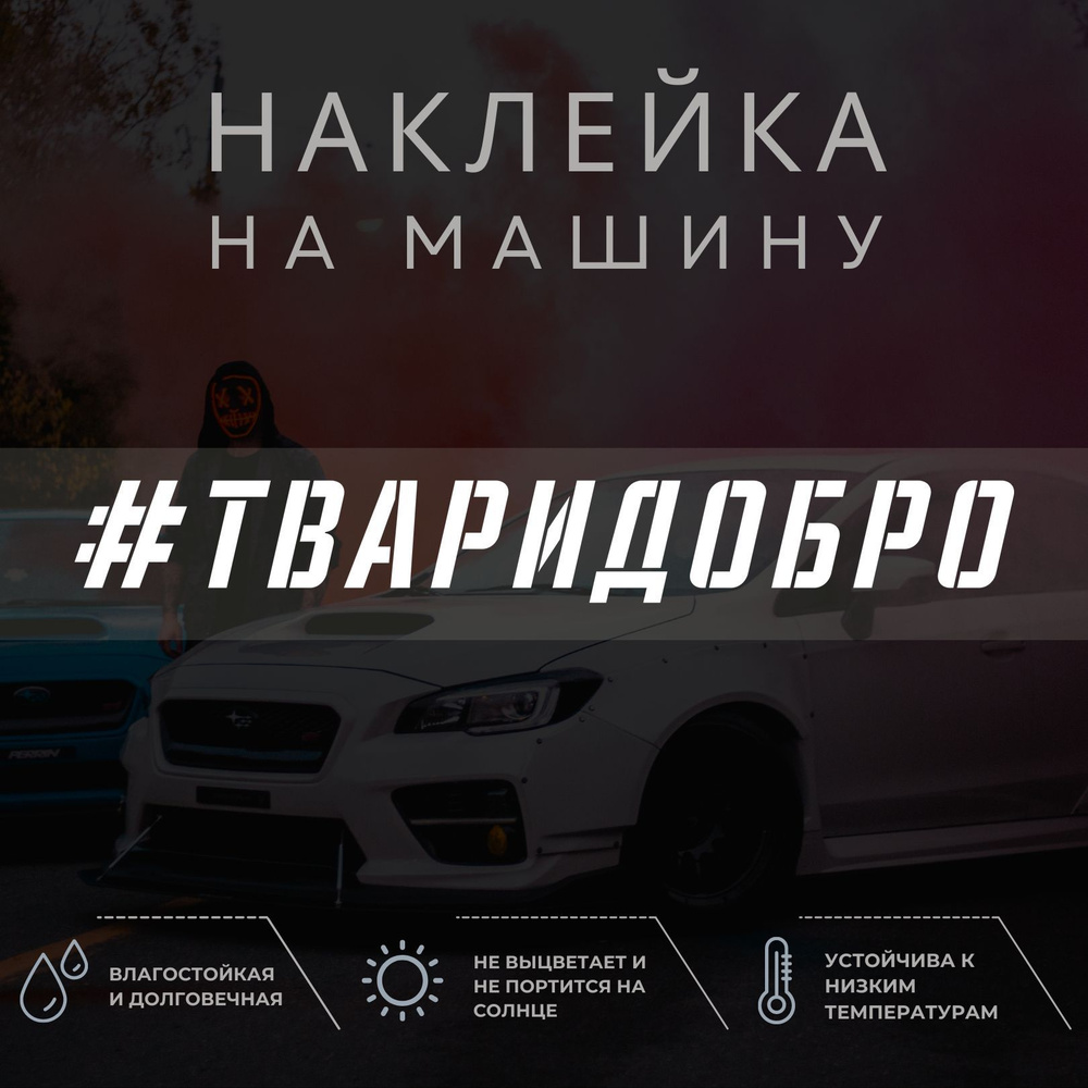 Наклейка надпись на авто - Твари добро - купить по выгодным ценам в  интернет-магазине OZON (1052175955)