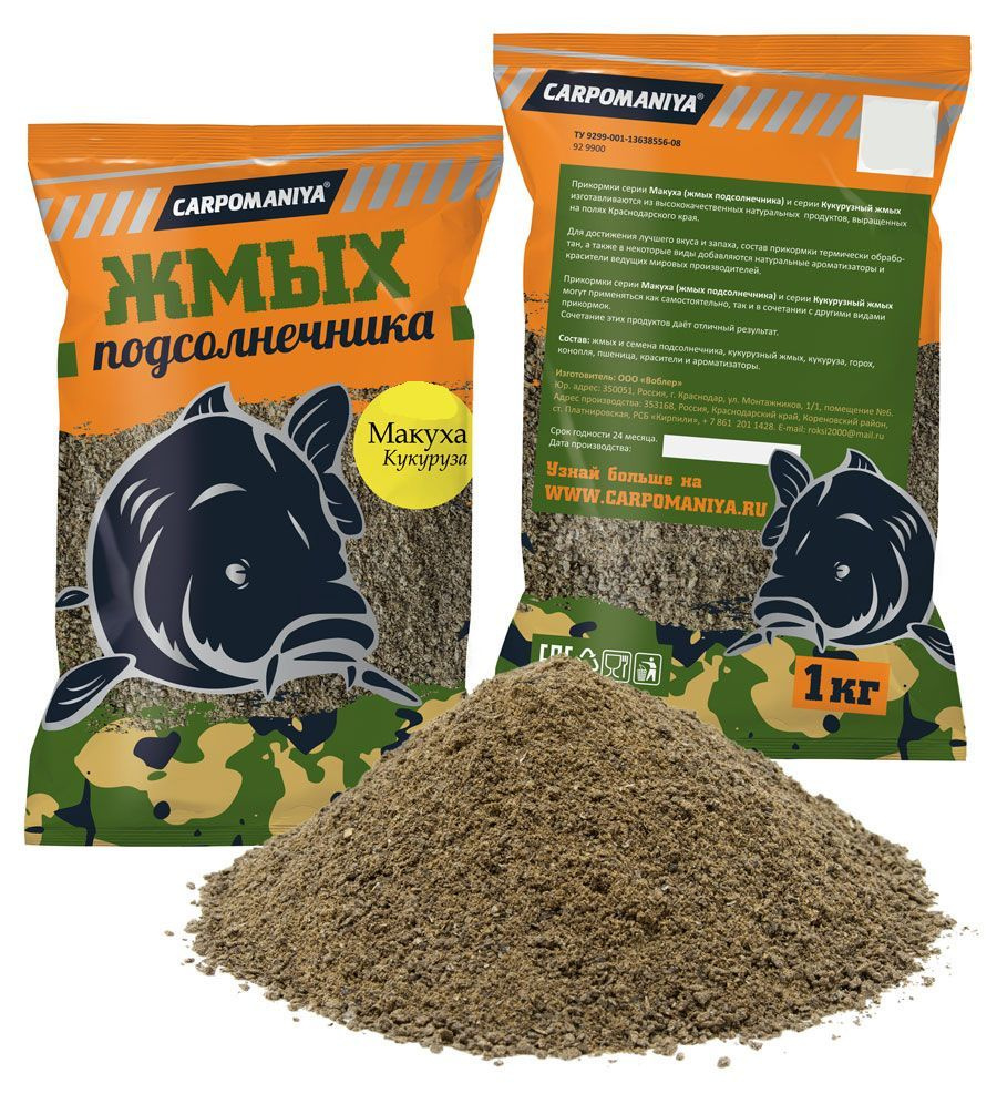 Жмых подсолнечника Кукуруза 1кг — купить в интернет-магазине OZON с ...