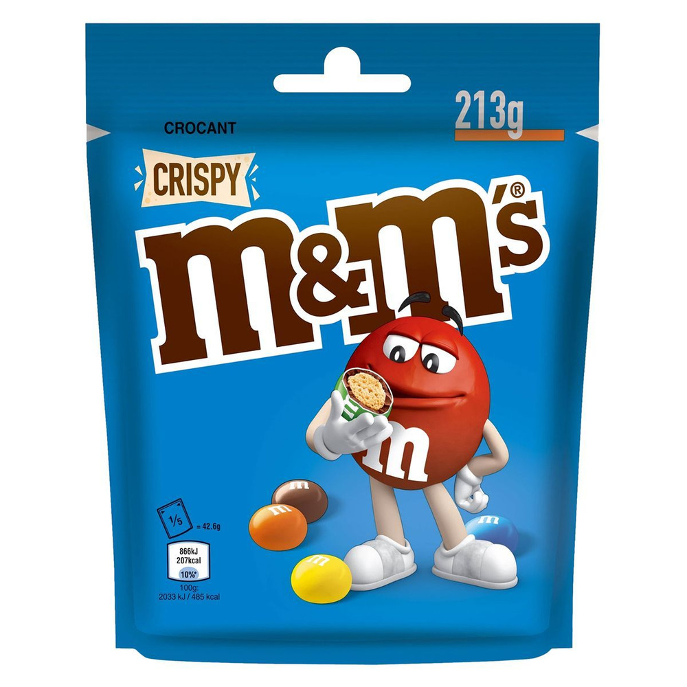 Драже M&M's Crispy с хрустящей начинкой (Германия), 213 г #1