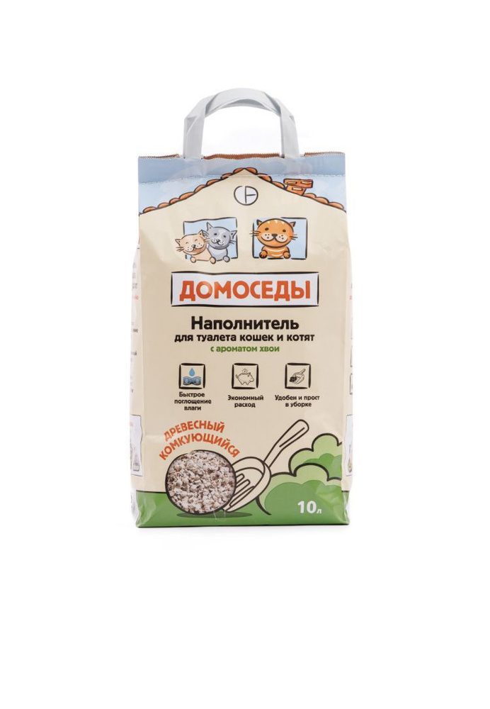 Наполнитель Древесный Домоседы Комкующийся 4000г. - купить с доставкой ...