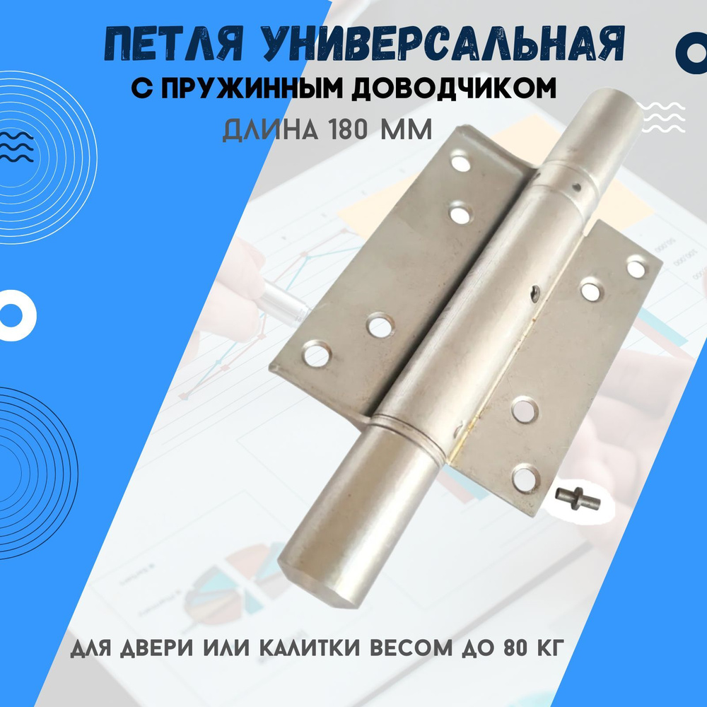 Петля из нержавеющей стали с пружинным доводчиком. Универсальная ...