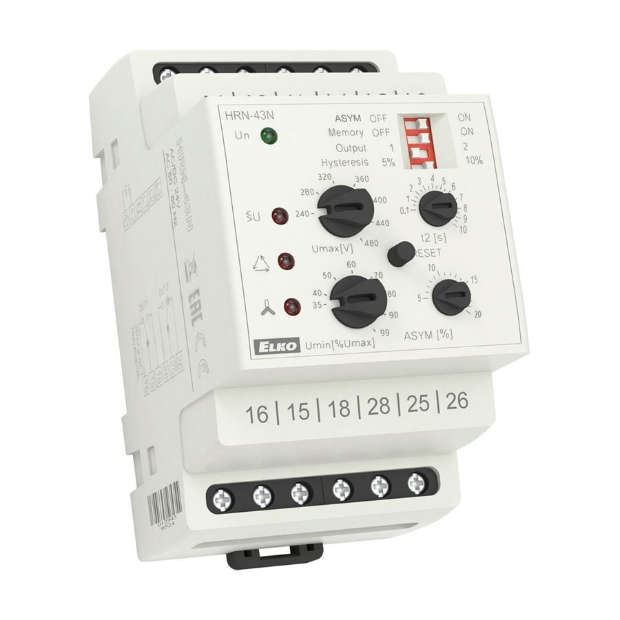 HRN-43N/24 Реле комплексного контроля напряжения AC/DC 24V - купить по ...
