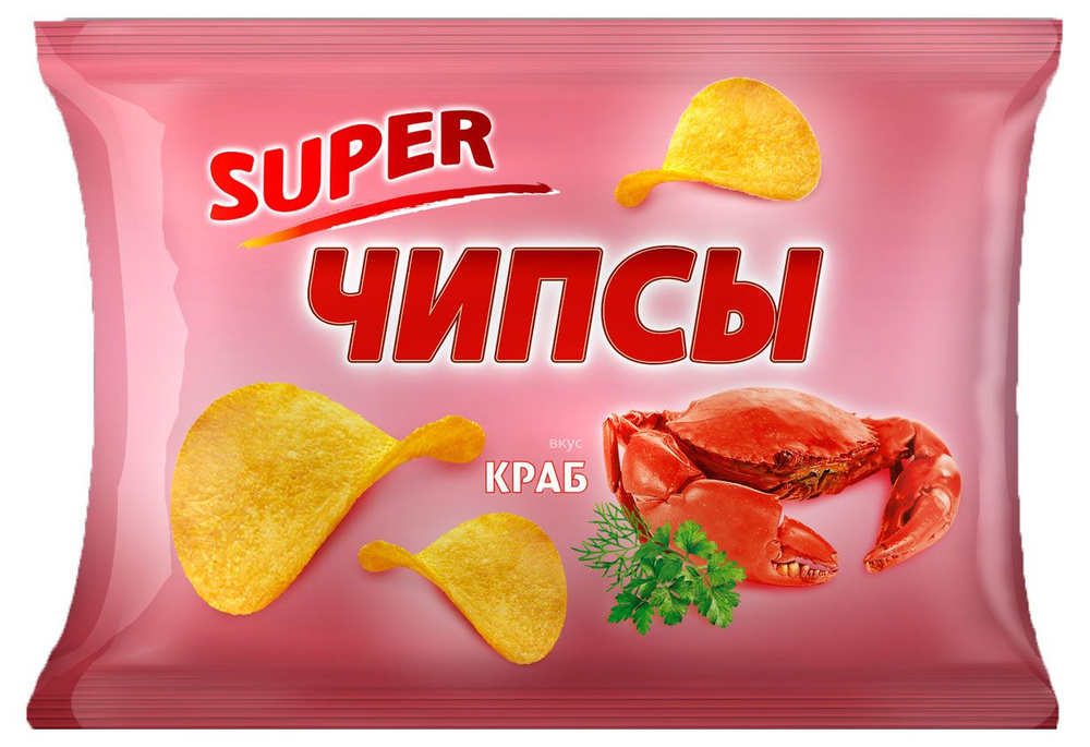 Чипсы картофельные Super чипсы краб, 300 г, 3 шт - купить с доставкой ...
