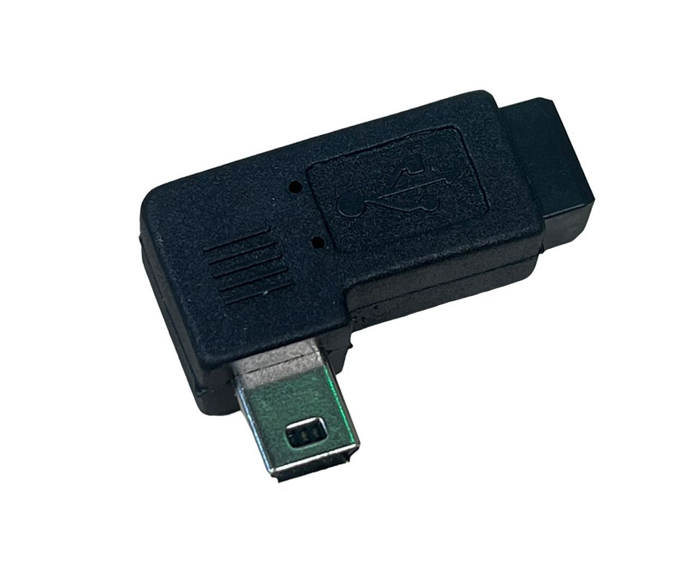 Переходник-адаптер miniUSB угловой, левый угол. Адаптер для ...