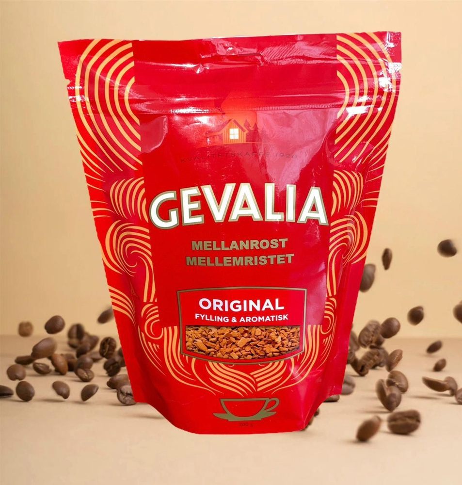 растворимый кофе средней обжарки Gevalia original Гевалия оригинал, 200г.  #1