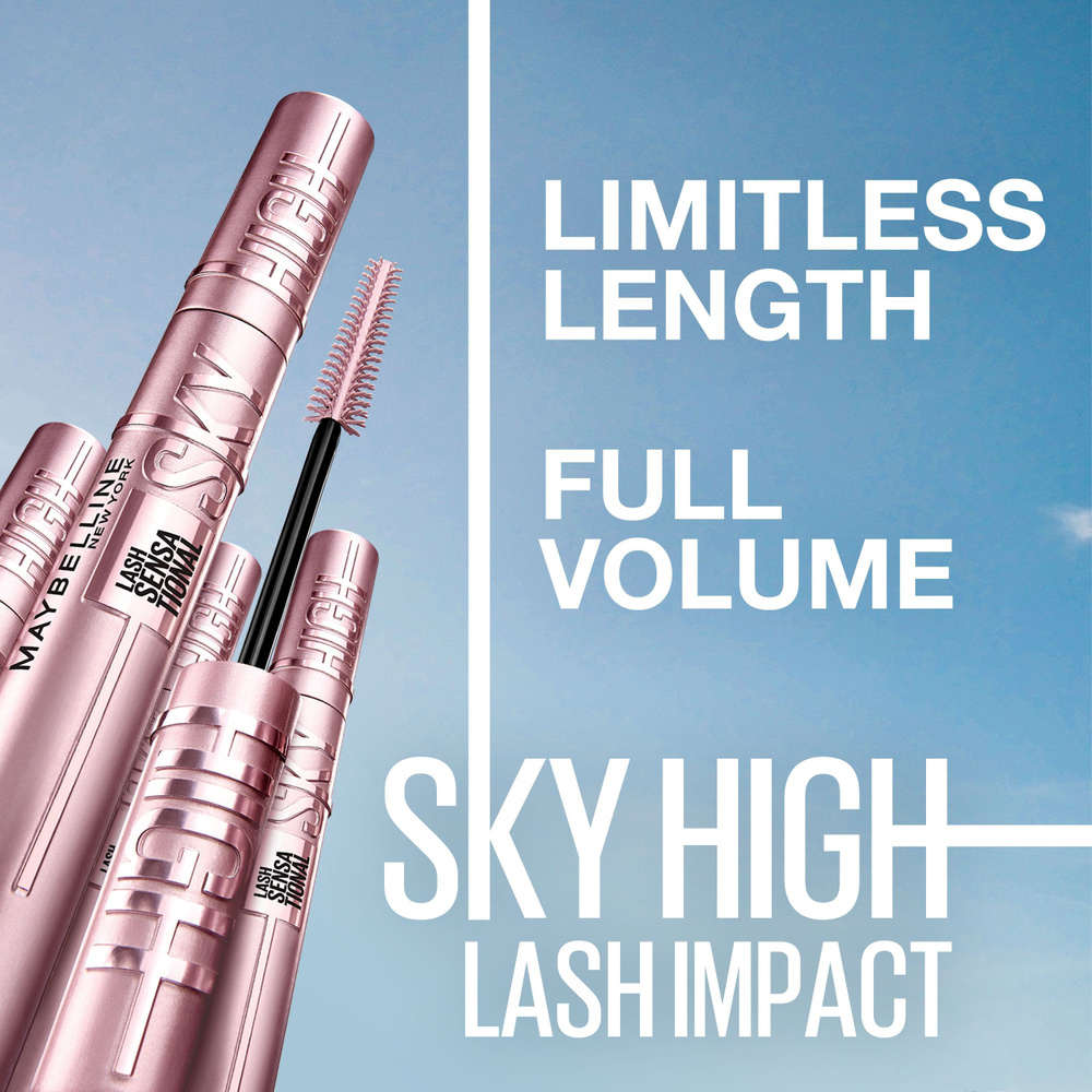 Мейбелин скай хай. Тушь мейбелин Sky High. Тушь Maybelline Lash Sensational Sky High. Maybelline Sky High Sensational тушь. Maybelline New York тушь Sky High.