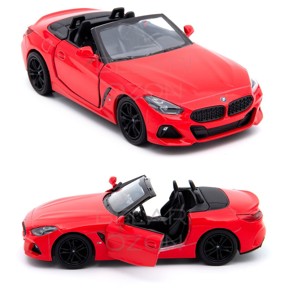 Машинка металлическая Kinsmart 1:34 BMW Z4 (БМВ 4) KT5419D инерционная,  двери открываются / Красный - купить с доставкой по выгодным ценам в  интернет-магазине OZON (833837857)