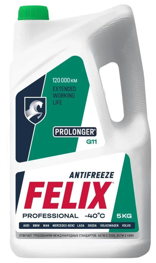 Антифриз FELIX PROLONGER G-11 (-40) зелёный 5 кг #1