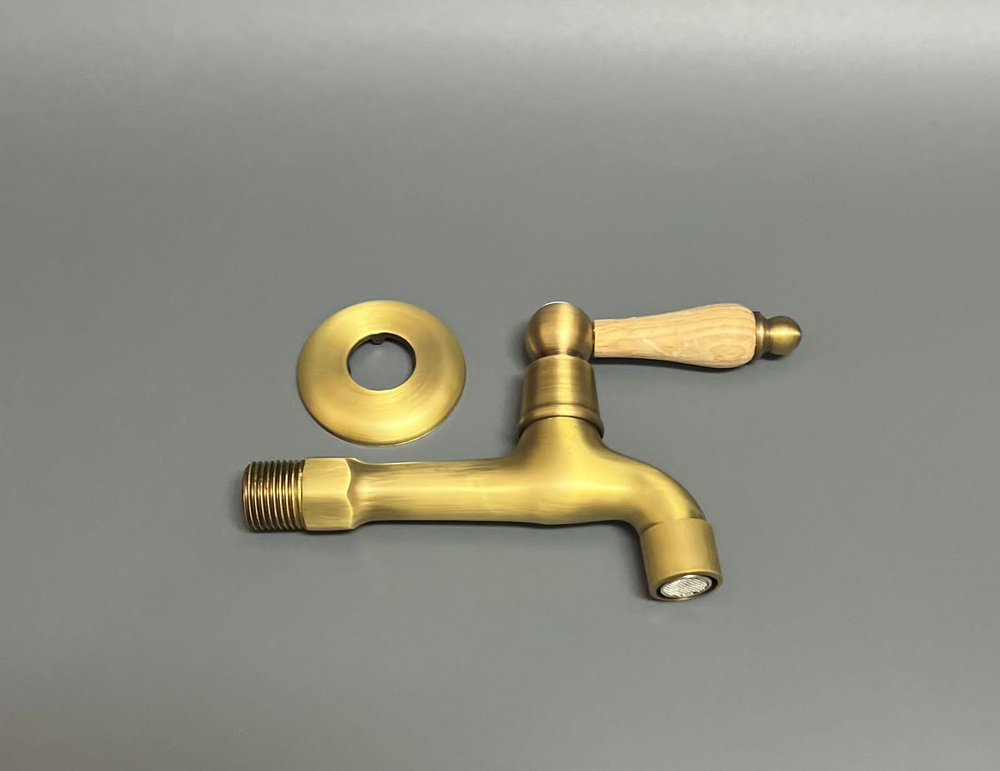 Кран из латуни для бани, сауны и хамам с деревянной ручкой купить на ...