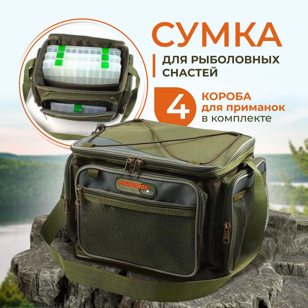 Сумка рыбака Ф27 Fisherman 32х30х19см — купить в Новосибирске недорого