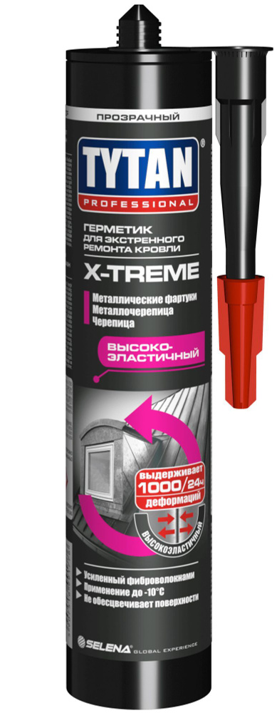 Герметик для экстренного ремонта Кровли X-treme - Tytan Professional прозрачный, 310мл  #1