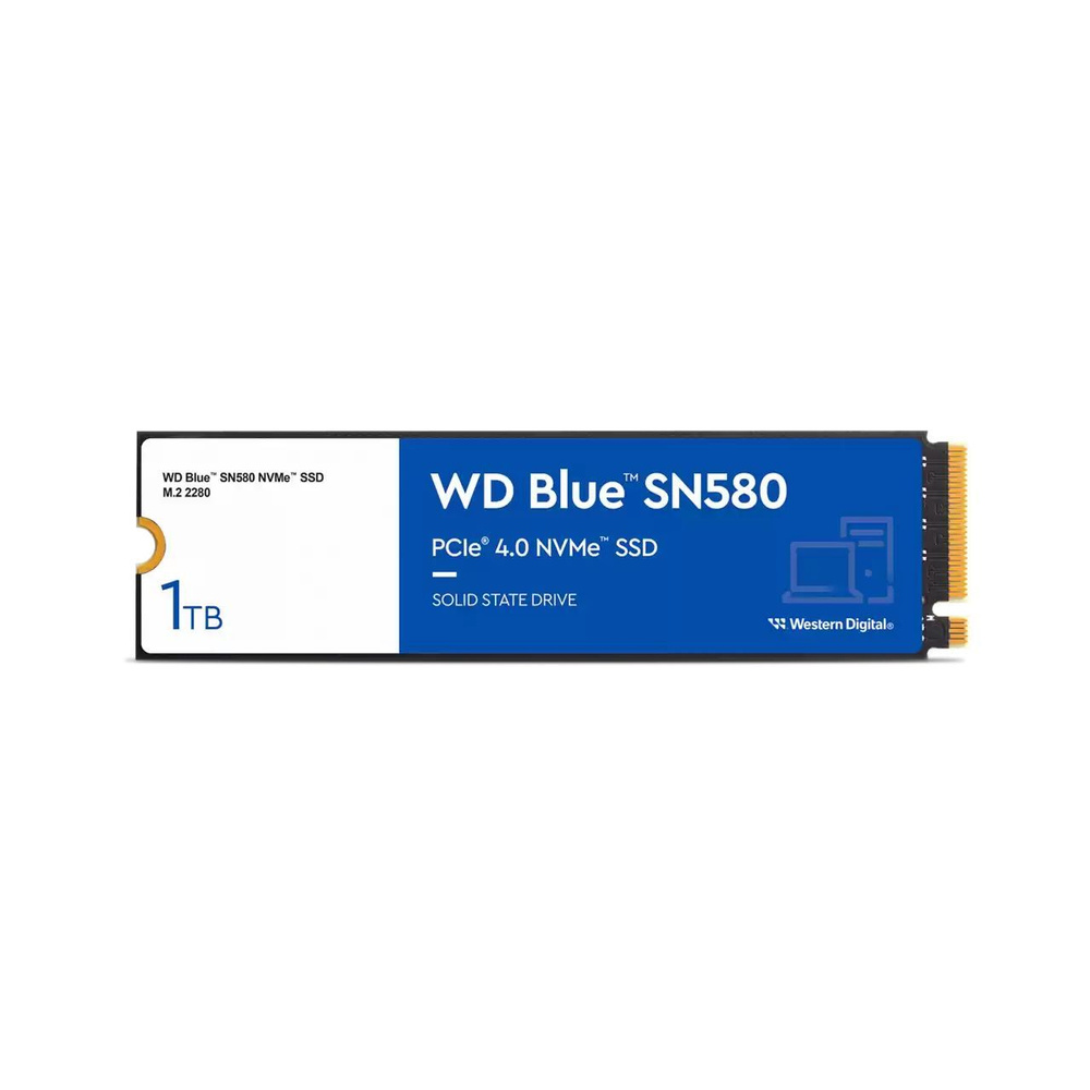 1 ТБ Внутренний SSD-диск Western Digital WD Blue SN580 (PCIE 4.0 M.2 NVMe)  - купить по выгодной цене в интернет-магазине OZON (1151547026)