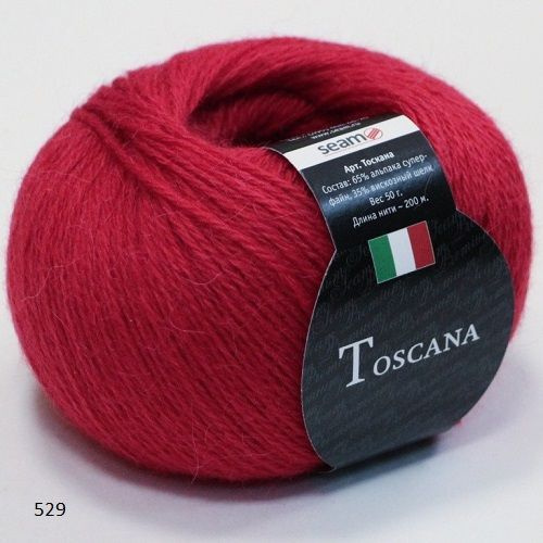 Пряжа Seam Toscana 529 Сеам Тоскана, 65% альпака суперфайн 35% вискозный шёлк, 50 г, 200 м, 1 моток  #1