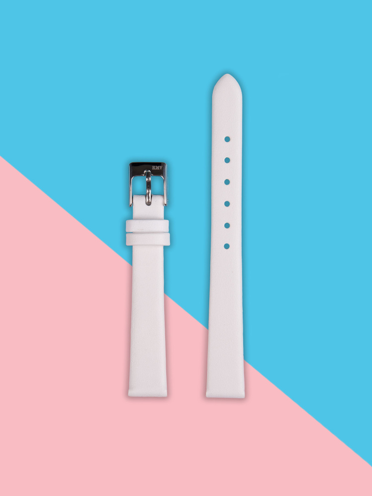 Ремешок для часов 12мм, кожаный, белый KMV - купить с доставкой по ...