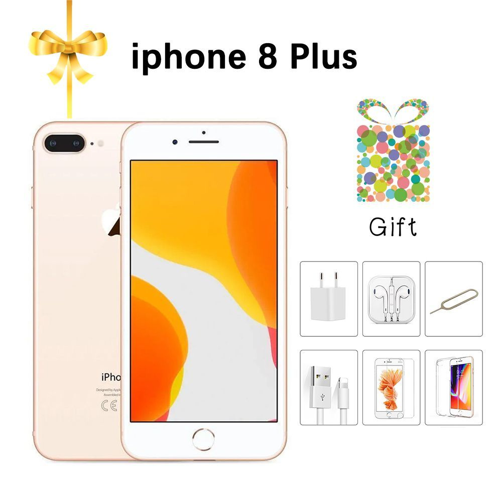 Apple Смартфон iPhone 8 Plus , оригинал, запечатанный в коробку, подарок ,  3/256 ГБ, золотой