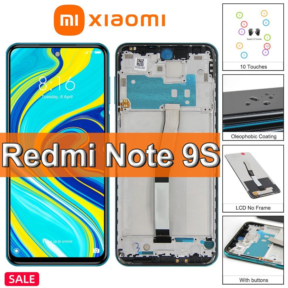 Запчасть для мобильного устройства RM-note 9s with frame-green - купить по  выгодным ценам в интернет-магазине OZON (1150987967)