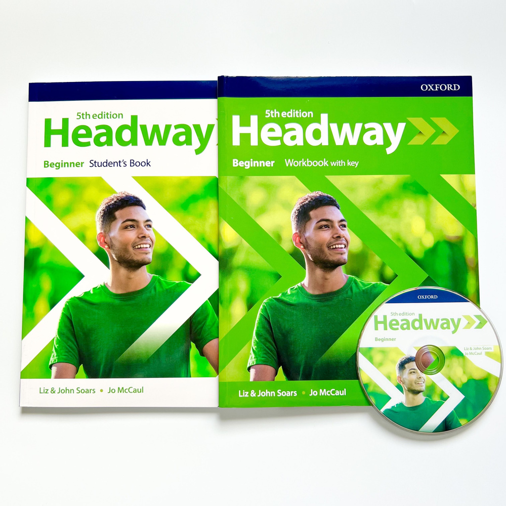 Headway Beginner 5th edition. ПОЛНЫЙ КОМПЛЕКТ: Учебник + Рабочая Тетрадь +  диск | Soars Liz, Soars John - купить с доставкой по выгодным ценам в  интернет-магазине OZON (1213577621)