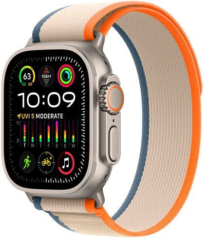 Умные часы Apple Watch Ultra 2 49 мм Titanium Case with Trail Loop S/M, бежево-оранжевый  #1