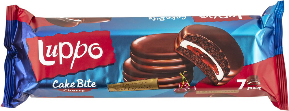 Кекс в шоколаде Луппо с маршмеллоу и вишней Шолен м/у, 182 г (в заказе 1 штука)  #1