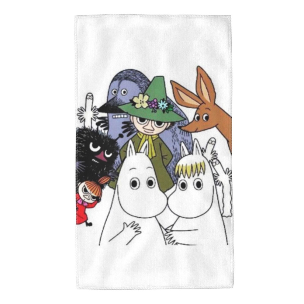 Moomin Полотенце для лица, рук Moomin, Микроволокно, 40x70 см, розовый, 1 шт.  #1