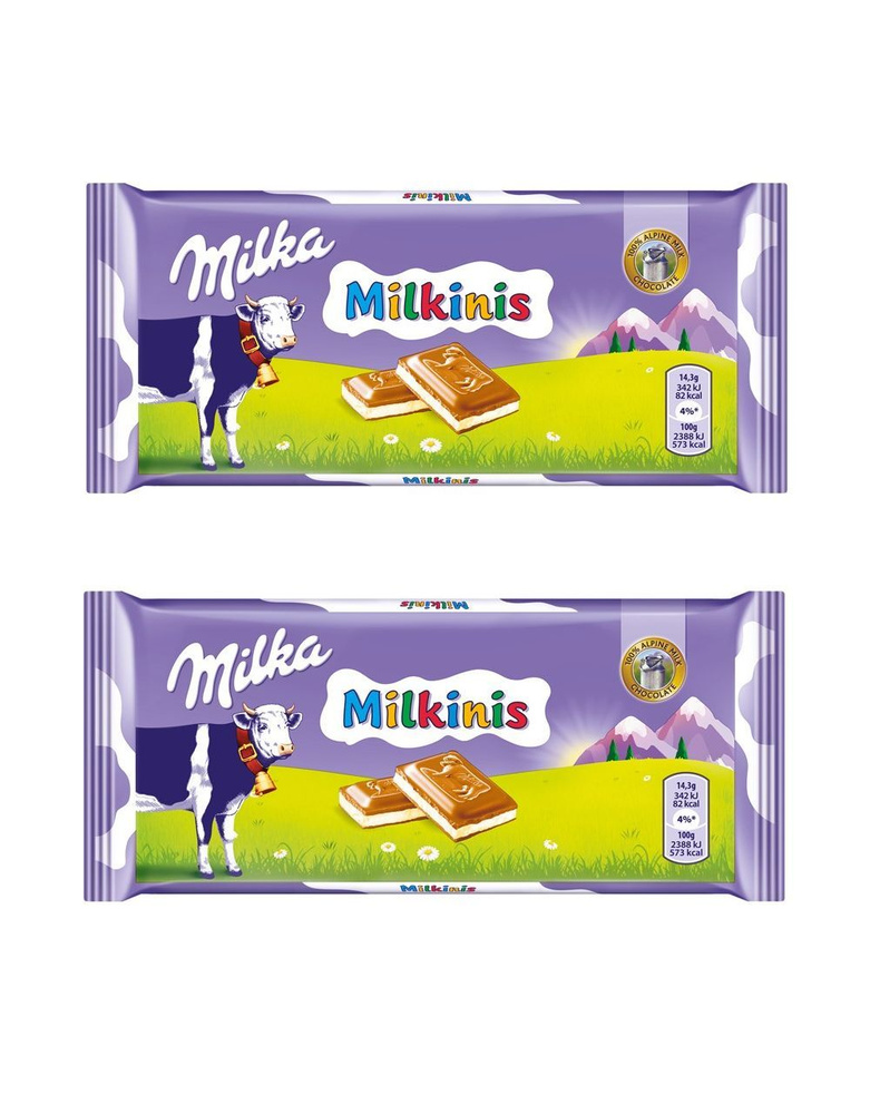 Шоколад Milka Milkinis, 2 шт по 100г #1