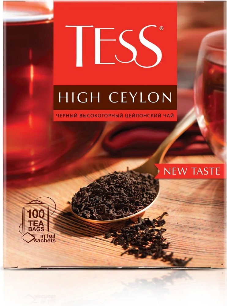 Чай в пакетиках черный Tess High Ceylon, 100 шт #1